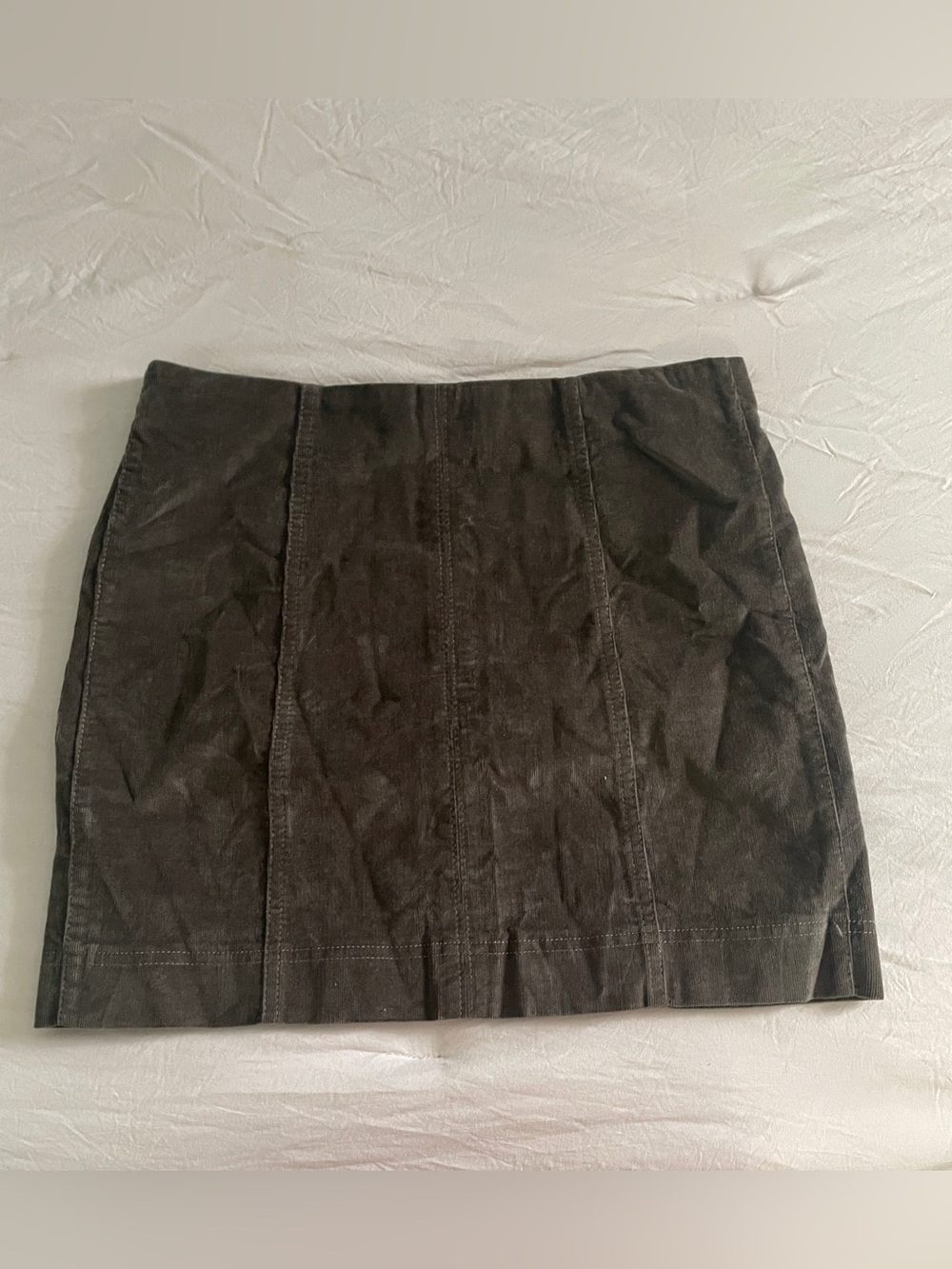 Jolt Black Corduroy Panel Mini Skirt